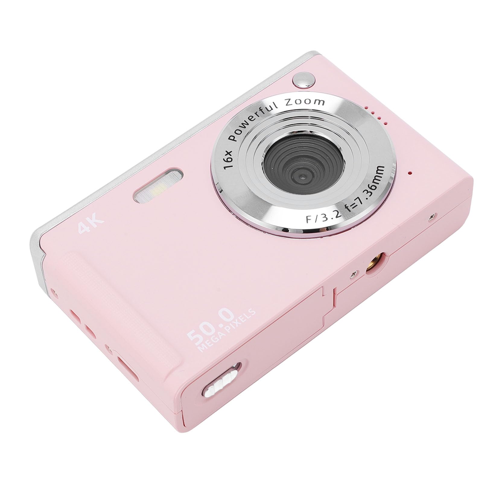 Camera Digitale da 50 MP 4K, Fotocamera AF AutoFocus con Zoom 16x, Luce di Riempimento, Carta da 32 GB per Bambini, Adolescenti, Studenti, Piccollo Compatto e Fotocamera Scatta