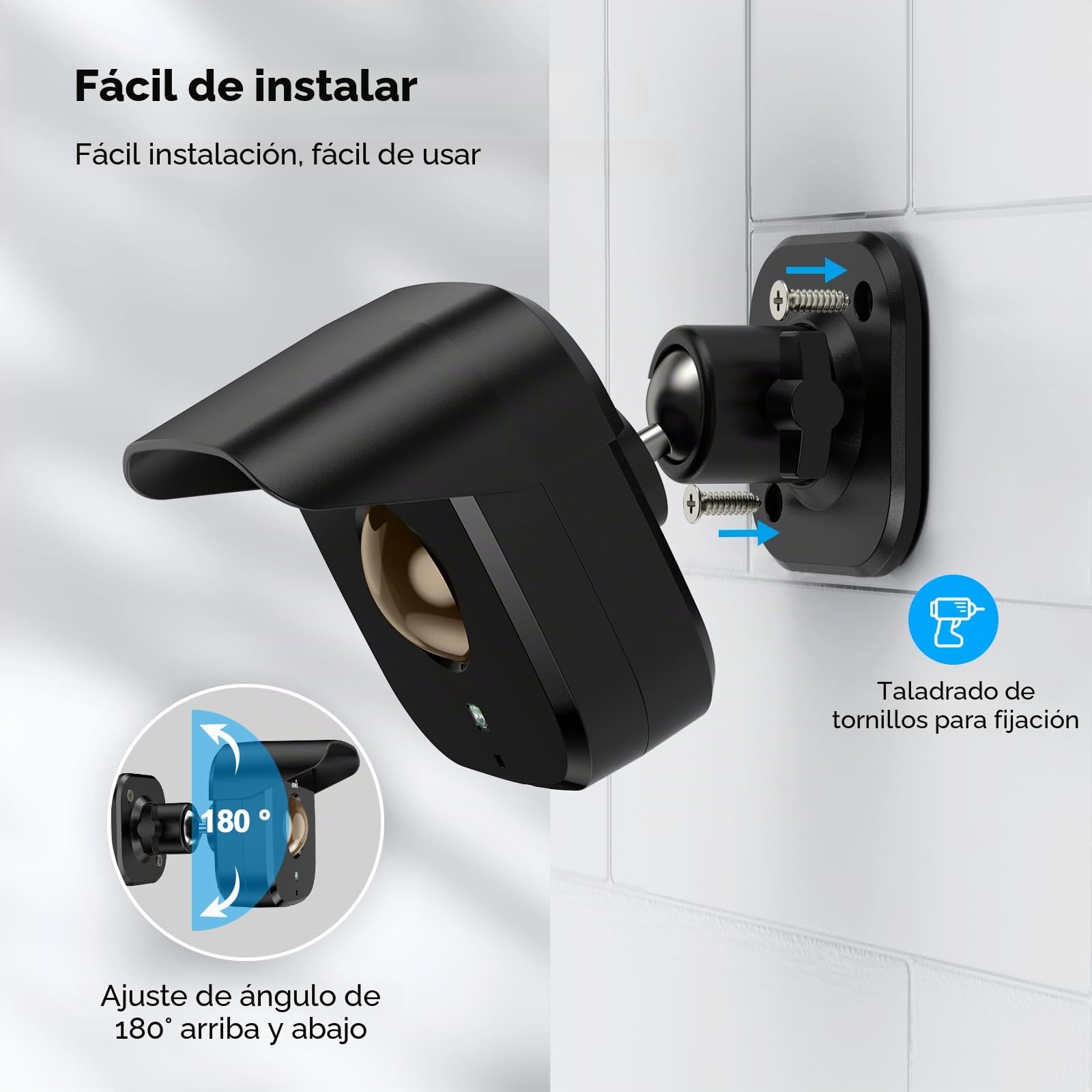 Onvis Detector de movimiento exterior Thread, Detector de movimiento impermeable IP66 con sensor de luz, medidor de temperatura y humedad, para sistema de alerta y automatización, funciona solo con