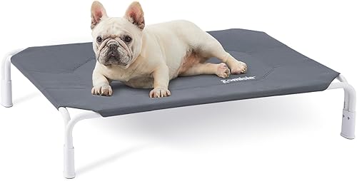 Cama elevada para perros de montaje sin herramientas, marco de cama de enfriamiento elevado para perros al aire libre para mascotas medianas, hamaca