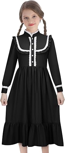 Todollcos Disfraz de Harriet Tubman para niñas, vestido colonial pionero, falda retro rústica, para cosplay, fiesta Todollcos Disfraz de Harriet Tubman para niñas, vestido colonial pionero, falda retro rústica, para cosplay, fiesta