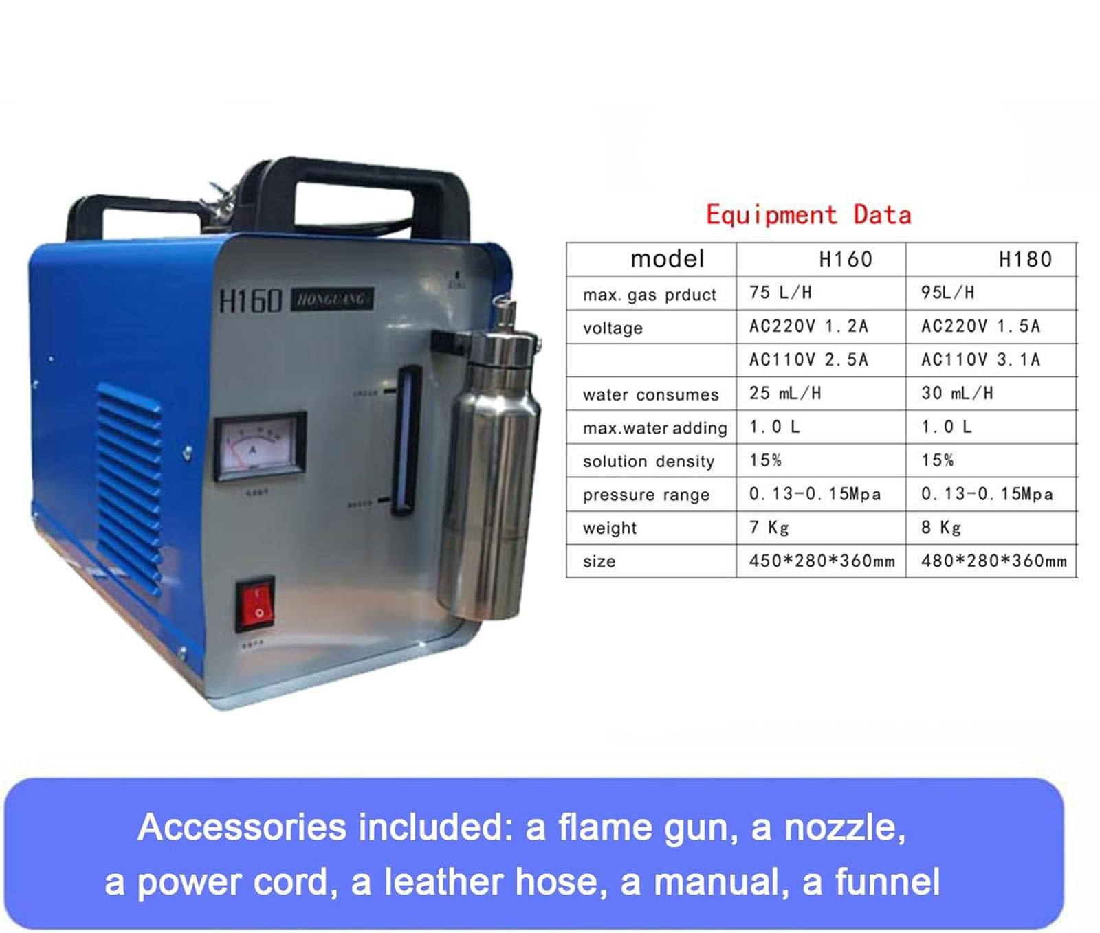 generator płomienia gazowego,polerka akrylowa,wodoru,spawarki HHO,generator płomienia gazowego,H180-220V