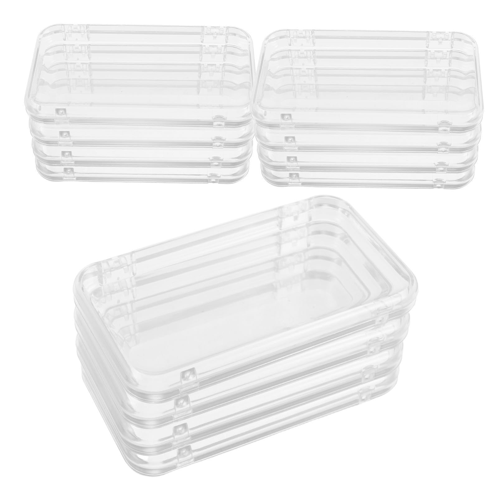 Boîte de rangement transparente plastique lot de 12 multifonction