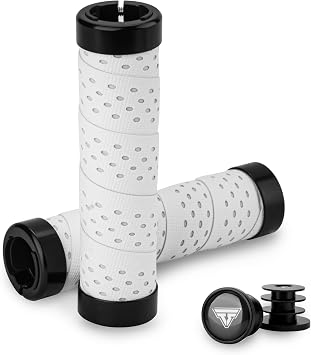 Lock-on Bike Grips, [125mm] Mountain Bike Handlebar Grips, Soft EVA Foam & Anti-Slip PU Cover, Ergonomic Comfort Grip for MTB, BMX, E-Bike, Cruiser