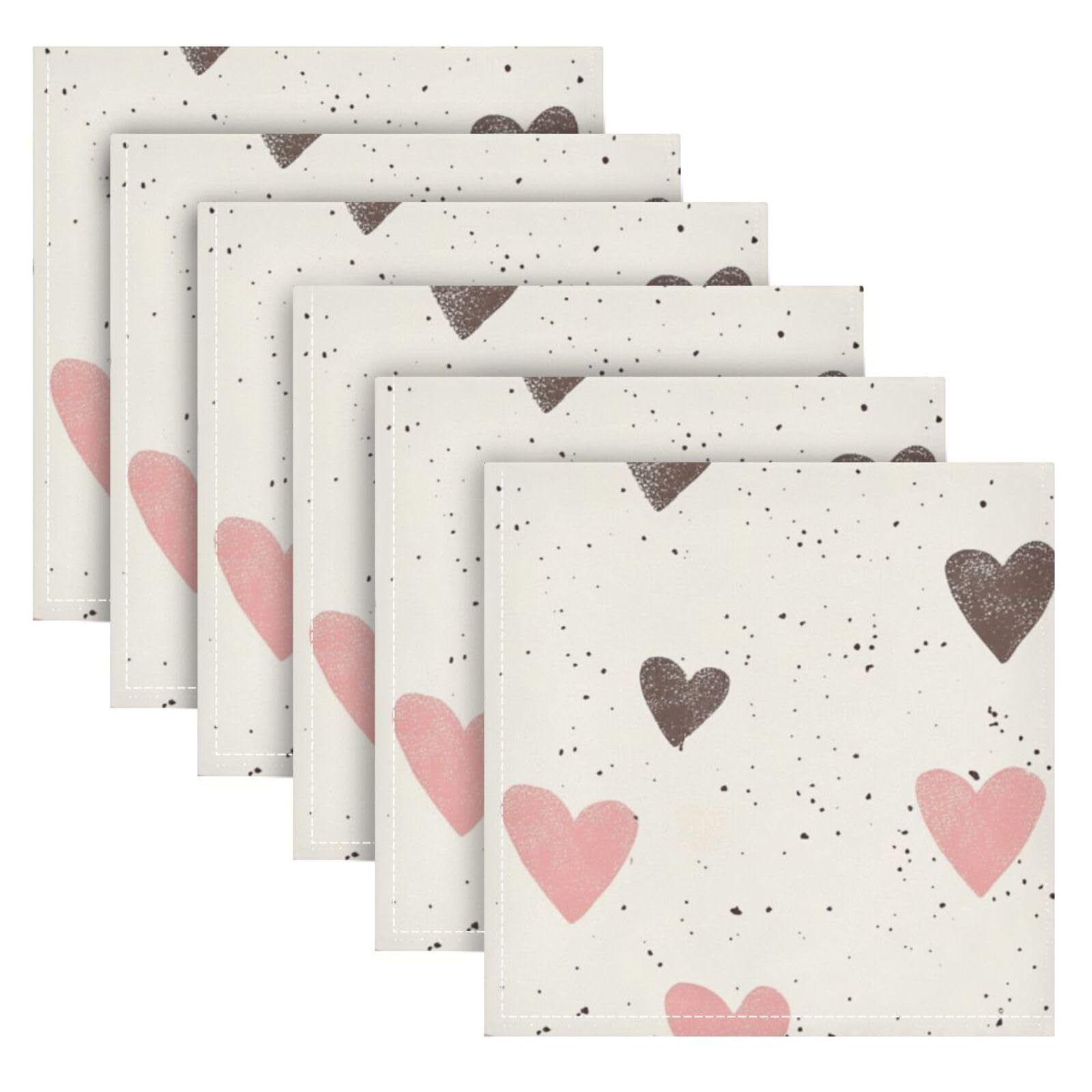Serviettes de table réutilisables et lavables 50x50 cm motif Pâques lot de 6