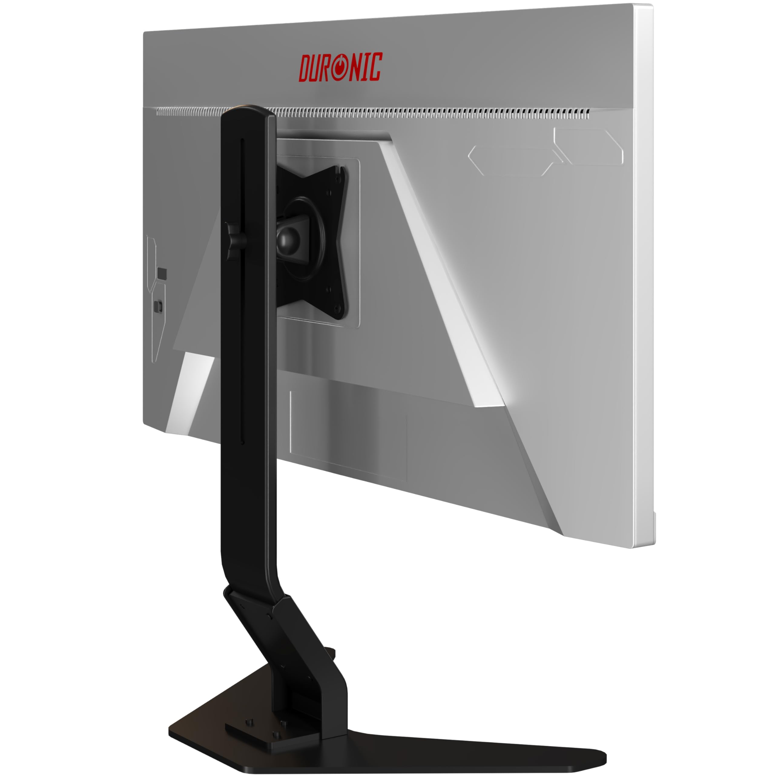 Duronic DM12D1 Support d’écran d’Ordinateur sur Socle VESA 75 100 | Bras pour écran 13 à 32 pouces Rotatif 360° Inclinable 15° Ecran en position verticale ou horizontale Charge max 8 kg