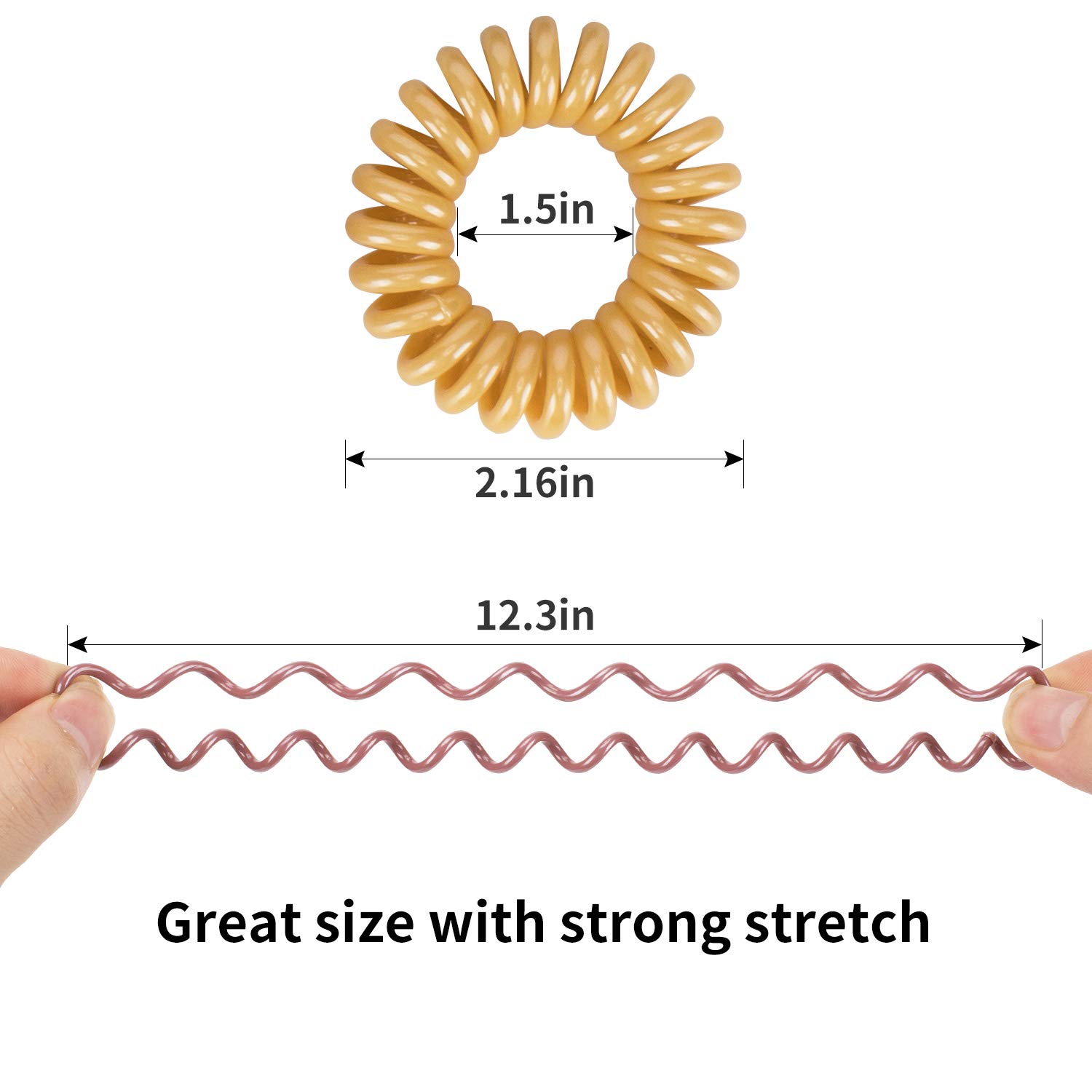 79STYLE 30 bridas para el pelo en espiral, sin arrugas, sin rastro, coleteros a granel, soporte de coleta de plástico, para cabello fino y grueso y rizado (15 colores clásicos, tamaño mini)