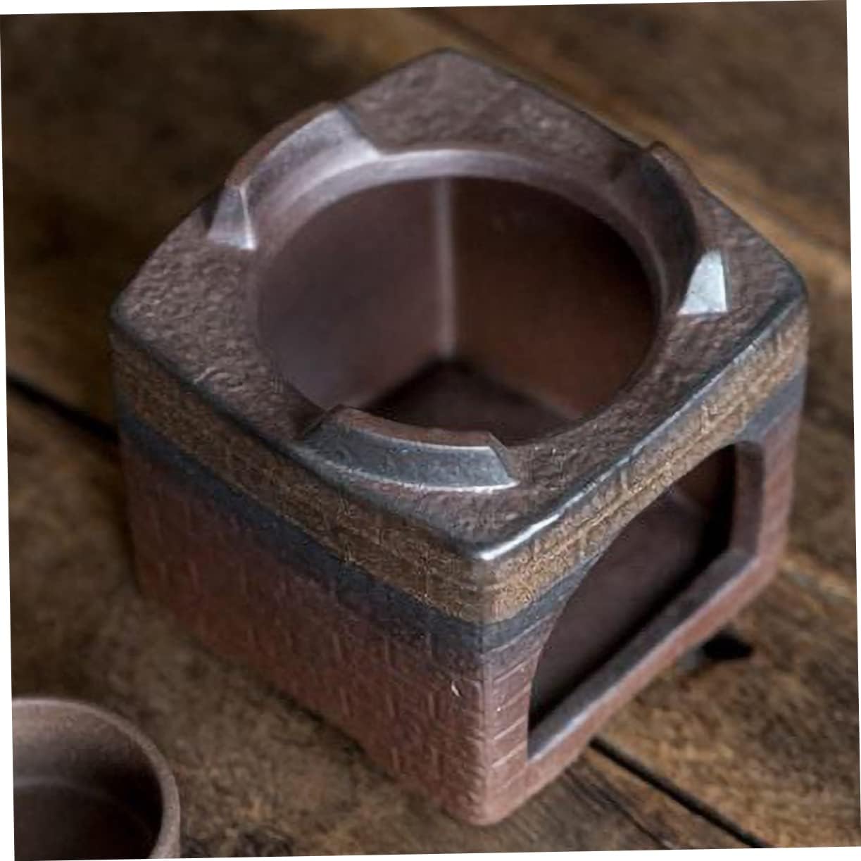 Unomor 1Set Ceramic Tea Warmer Retro Teapot Heater for Home Office Tea Baking Tool Elegant Decor Simple Use Lightweight Tea Stove for Daily Enjoyment