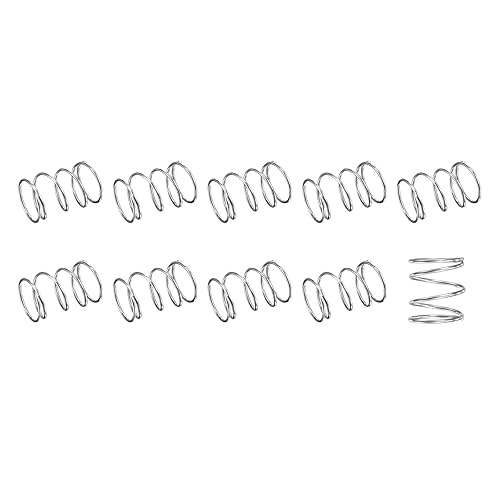 Miniatura 72 de METALLIXITY Resortes de compresión (0.012 x 0.118 in de diámetro exterior, 1.18 pulgadas de longitud libre) 10 unidades, resorte de extensión