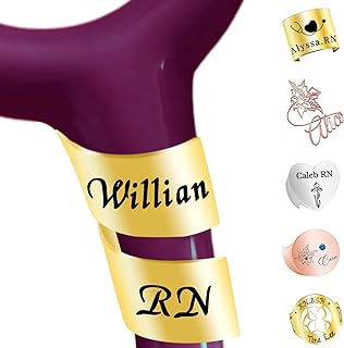 Stethoscope Name Tag Personalized Custom Stethoscope ID Tag Charms Nurse Accessories for Work Graduation Gifts for Vet Medical Assistant Doctor