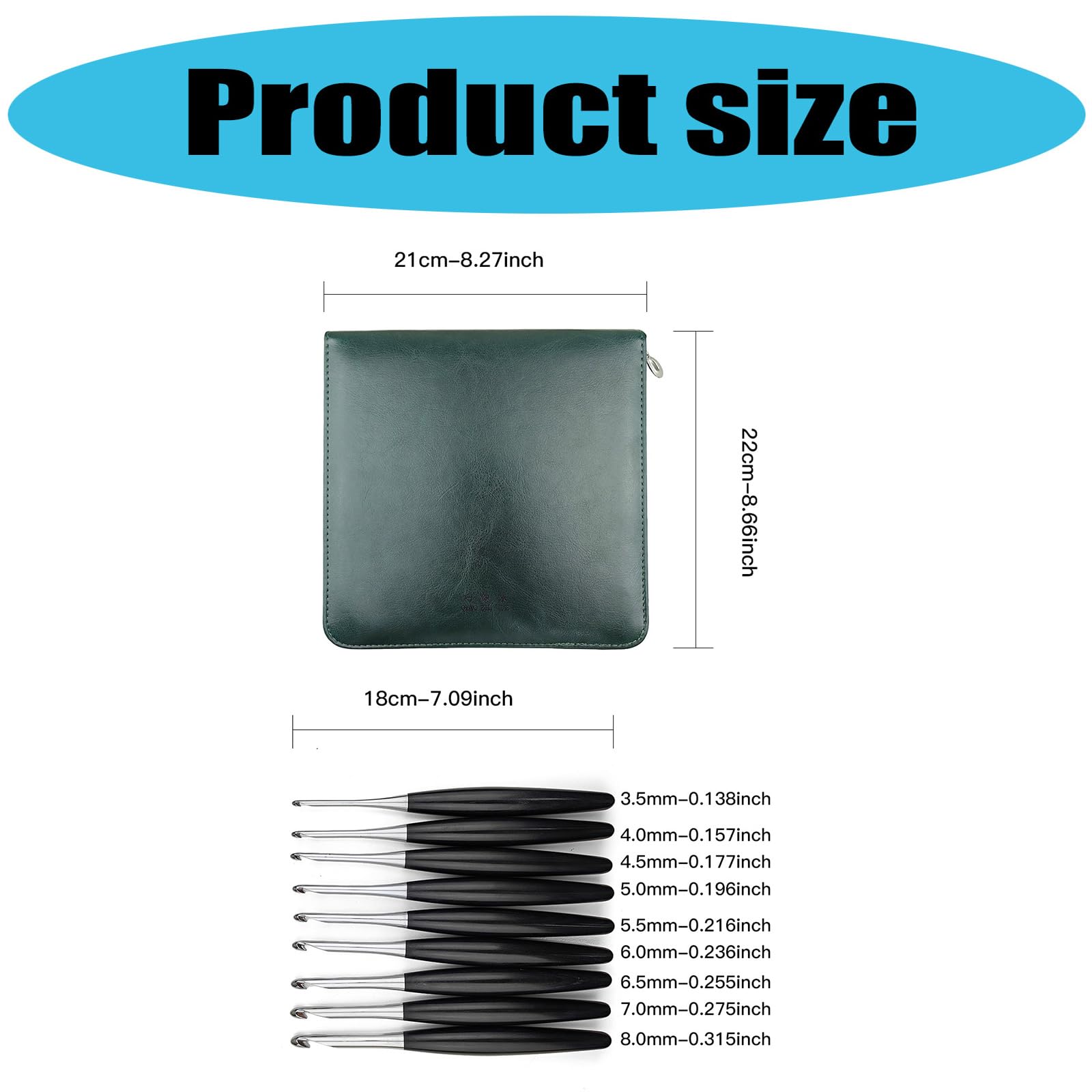 HINAYOSAN 1 zestaw drewniany uchwyt druty do robienia na drutach szydełko 3,5 mm-8,0 mm do szydełkowania rękodzieła zestaw haczyków ergonomiczny drewniany uchwyt dziewiarski