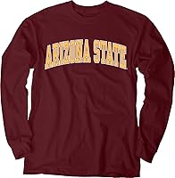 Vista 2 de Blue 84 NCAA Camiseta de Manga Larga para Hombre con Diseño Arqueado en Colores del Equipo