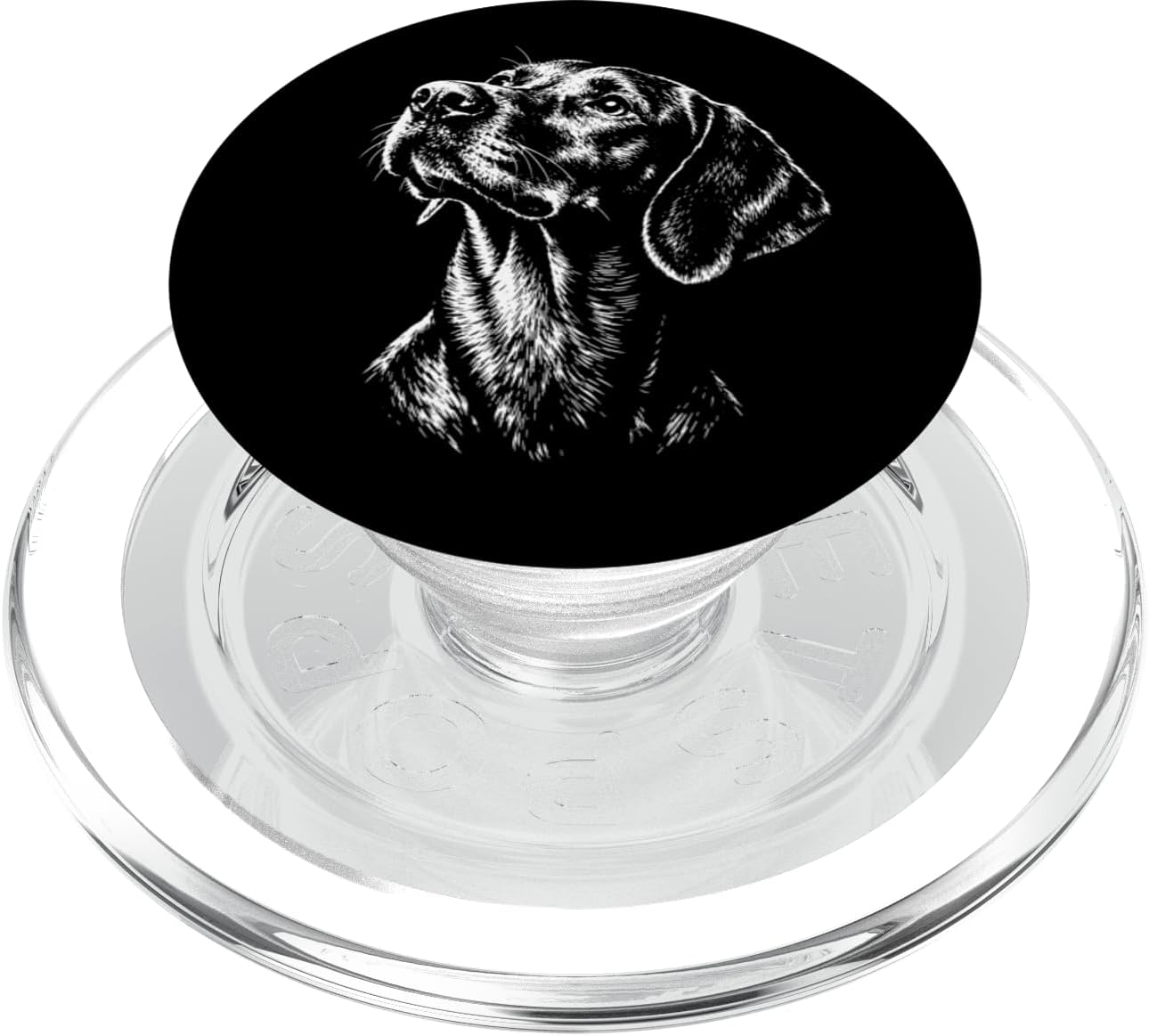 Vizsla Portrait Black and White Dog Lover PopSockets PopWallet for MagSafe