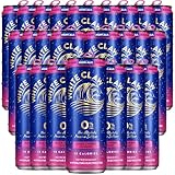 White Claw 24 Pack 0% Alcohol Black Cherry Cranberry Non-Alcoholic Premium Non-Hard Seltzer | 15 Calories, Gluten Free, Hydrating Electrolytes
