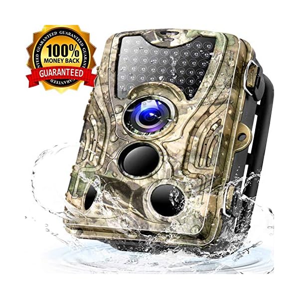 Micoke Wildkamera 16MP 1080P mit 3 PIR Sensoren 850nm 36 LED Infrarot-Nachtsicht bis zu 85 Fuß/25 m IP65 Spray…