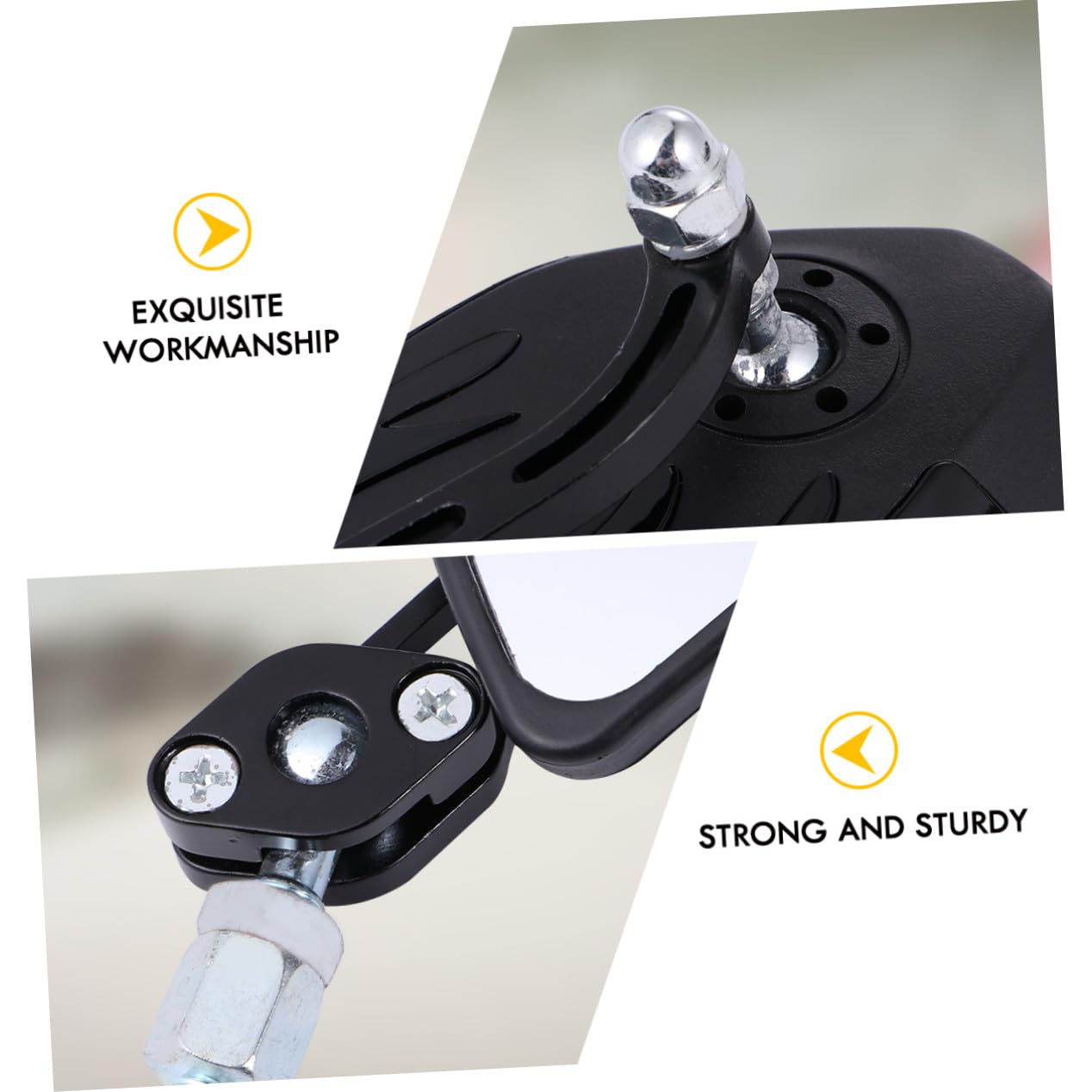 Specchietto Retrovisore Moto 1 Paio in Lega di Alluminio Nero