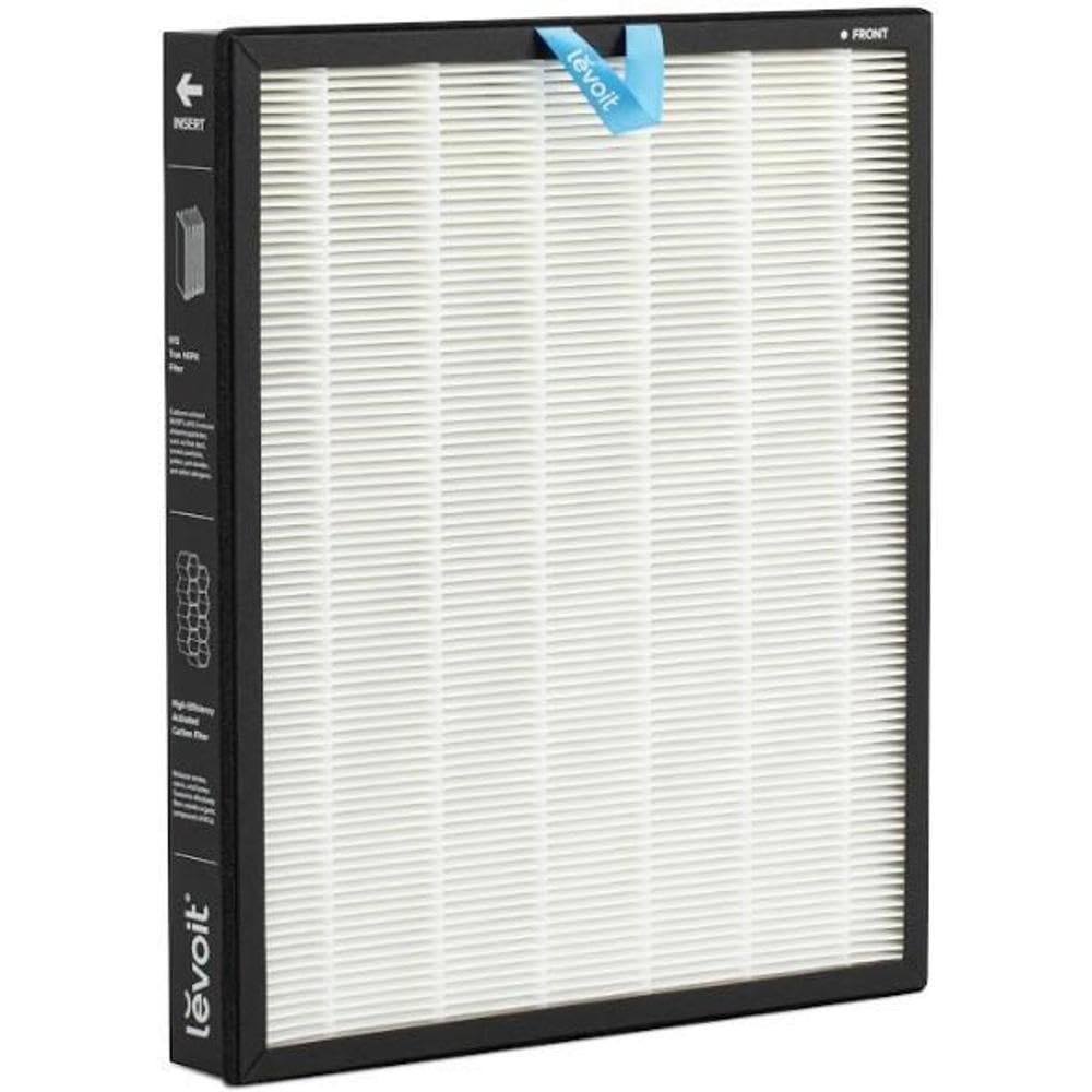 LEVOIT Vital 200S oryginalny filtr zastępczy, filtr HEPA, wysoce wydajny filtr z węglem aktywnym i filtr wstępny, przeciw 99,97% kurzu, alergeny dla alergików palaczy, Vital 200S-RF, biały
