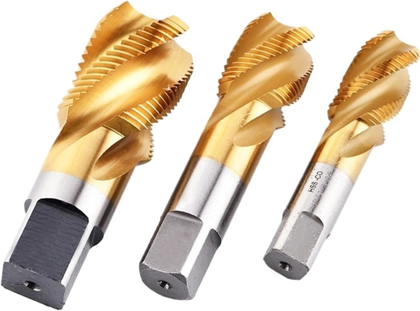 Cobalt Pipe Screw Thread Tap Drill Bits M35 Spiral Flute Tools G/ZG/RC 1/16-1 INCH(Size:ZG3I8)