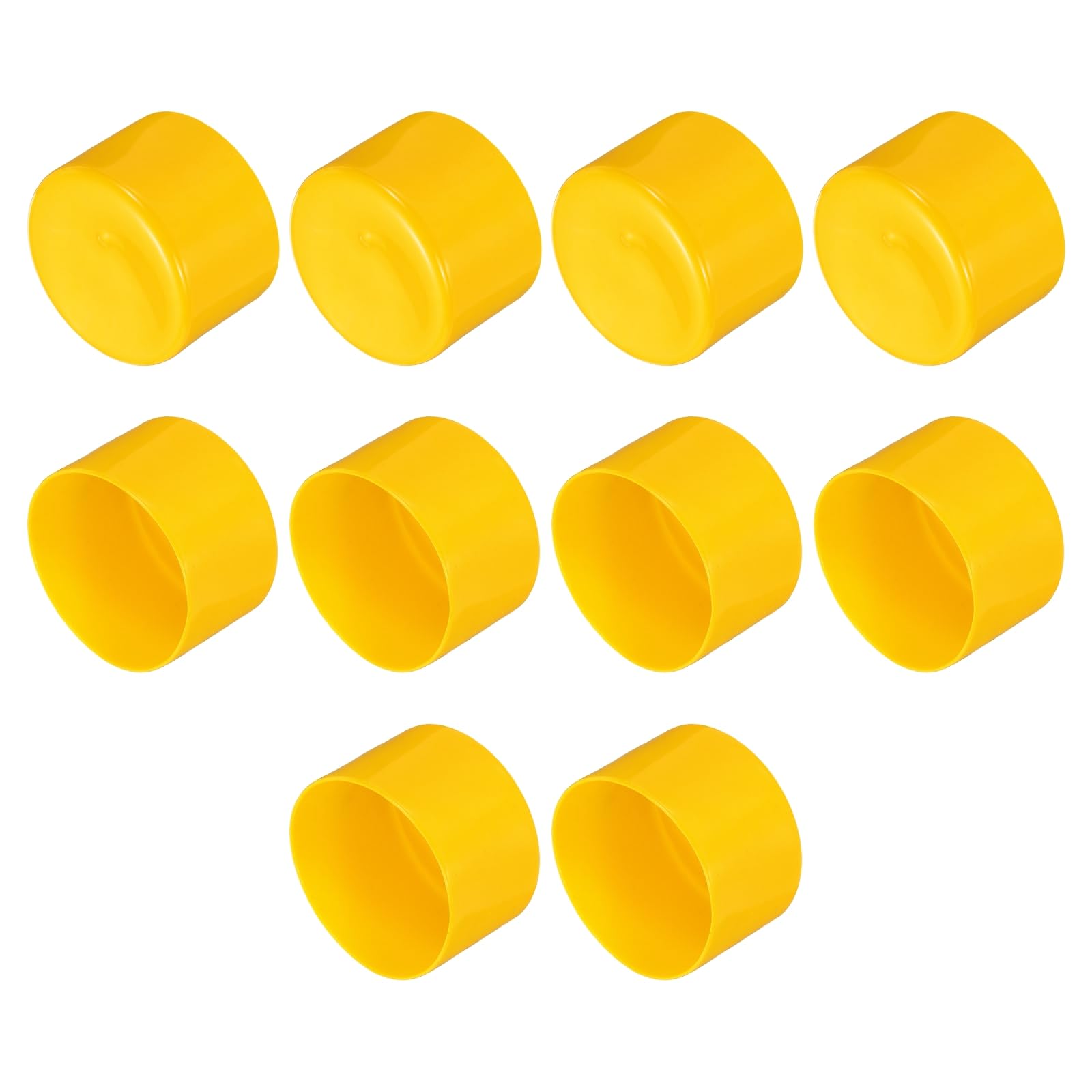 Embout rond en caoutchouc vinyle 75 mm capuchon jaune protection filetage vis tube