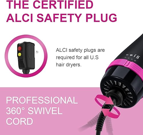 Miniatura 3 de Cepillo secador de pelo de primera calidad, todo en 1, secador de pelo profesional 4 en 1 y voluminizador de peinado, cepillo de aire caliente para