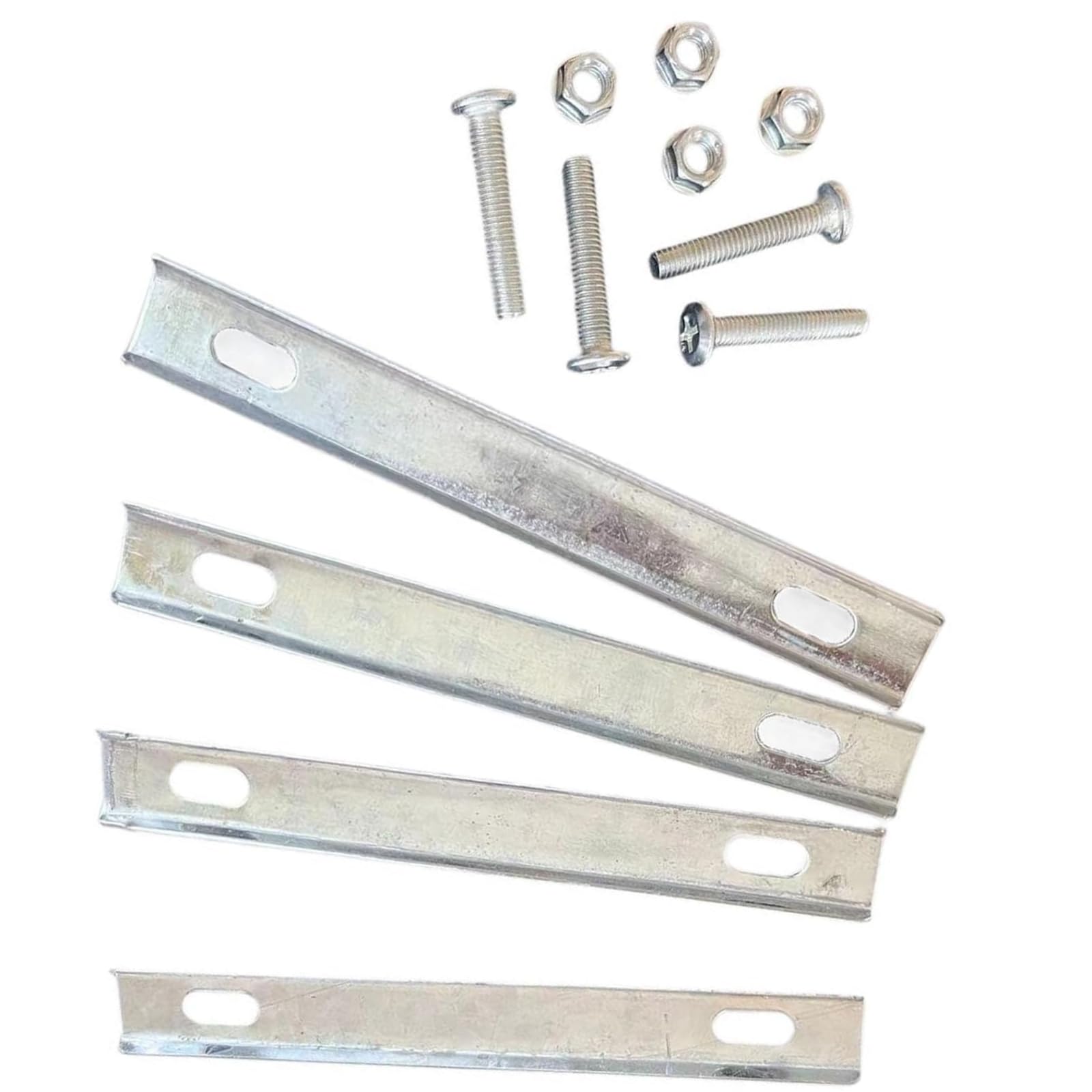 Mounting Brackets with Screws and Nuts for Bike Basket Installation, Metal Rear Bike Basket Mounting Kit Sheets Iron Plates Basket Holder Mount