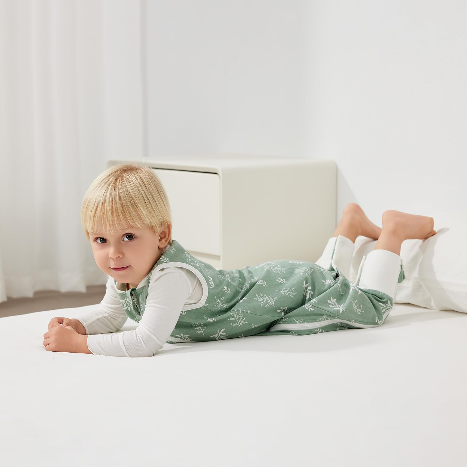Duomiaomiao Duomiaomiao Summer Baby Sleeping Bag, 0.5 Tog Thin Summer Sleeping Bag with Feet, 100% Cotton Sleeping Bag Kids Summer 2-3 Years in use