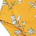 Bikini Factory Women's Vintage Floral Print Push Up High Waisted Bikini Set Bathing Suit (Yellow, M)