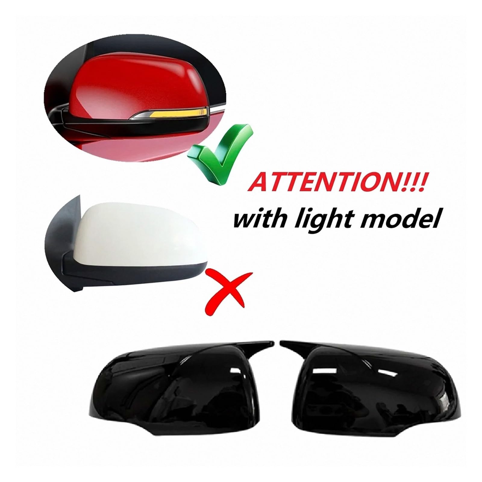 Bouchons Rétroviseur Latéral Adapté Pour Kia Picanto Morning 2012-2024 Fibre De Carbone Hydro-Plongé/Noir De Lustre Gauche Et Droite Coque Capot Boîtier Rétroviseur