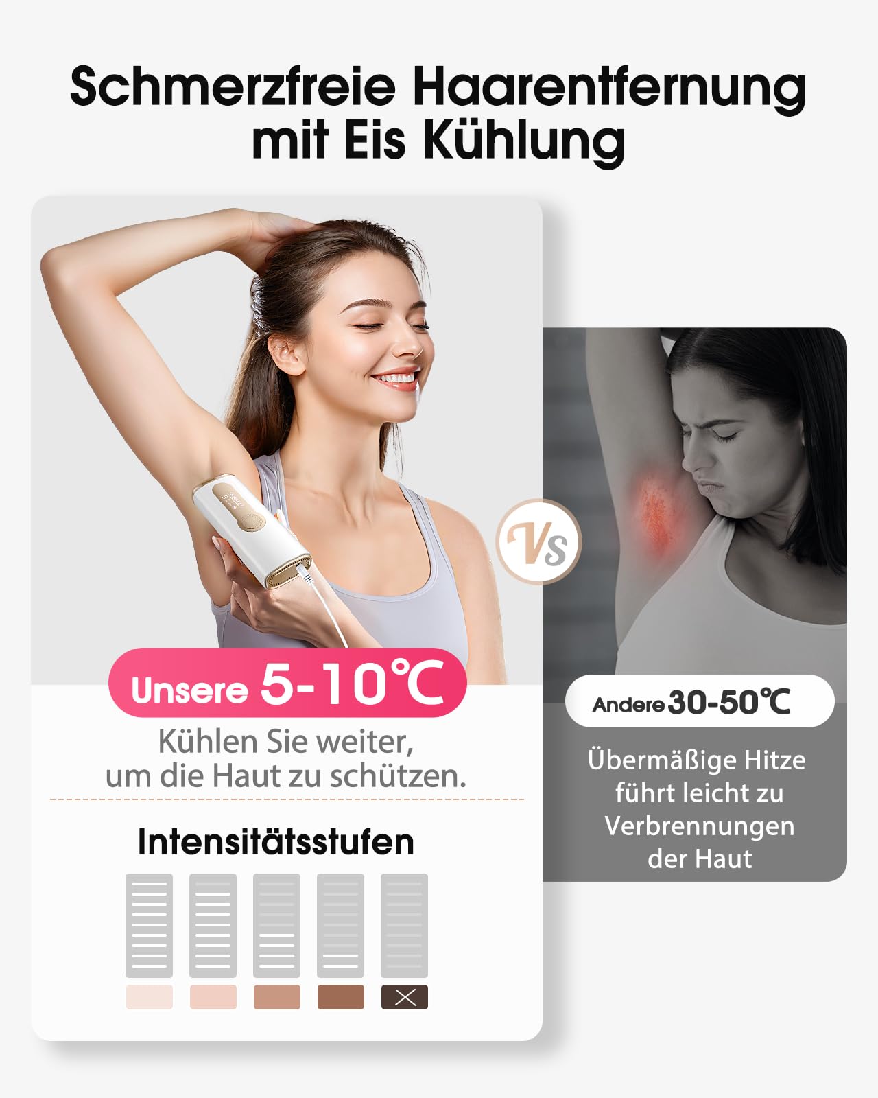 IPL Geräte Haarentfernung mit 9 Energiestufen