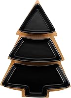 Vista 10 de Angoily Bandeja con Forma de Árbol de Navidad de Cerámica Bandeja de Servir de Navidad Platos para Entretenimiento, Bandeja de Servir Alimentos