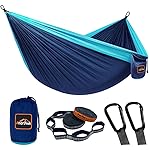 AnorTrek Camping Hammock, Super Lightweight Portable Parachute Hammock with Two Tree Straps Single or Double Nylon Travel Tree Hammocks for Camping Backpacking Hiking