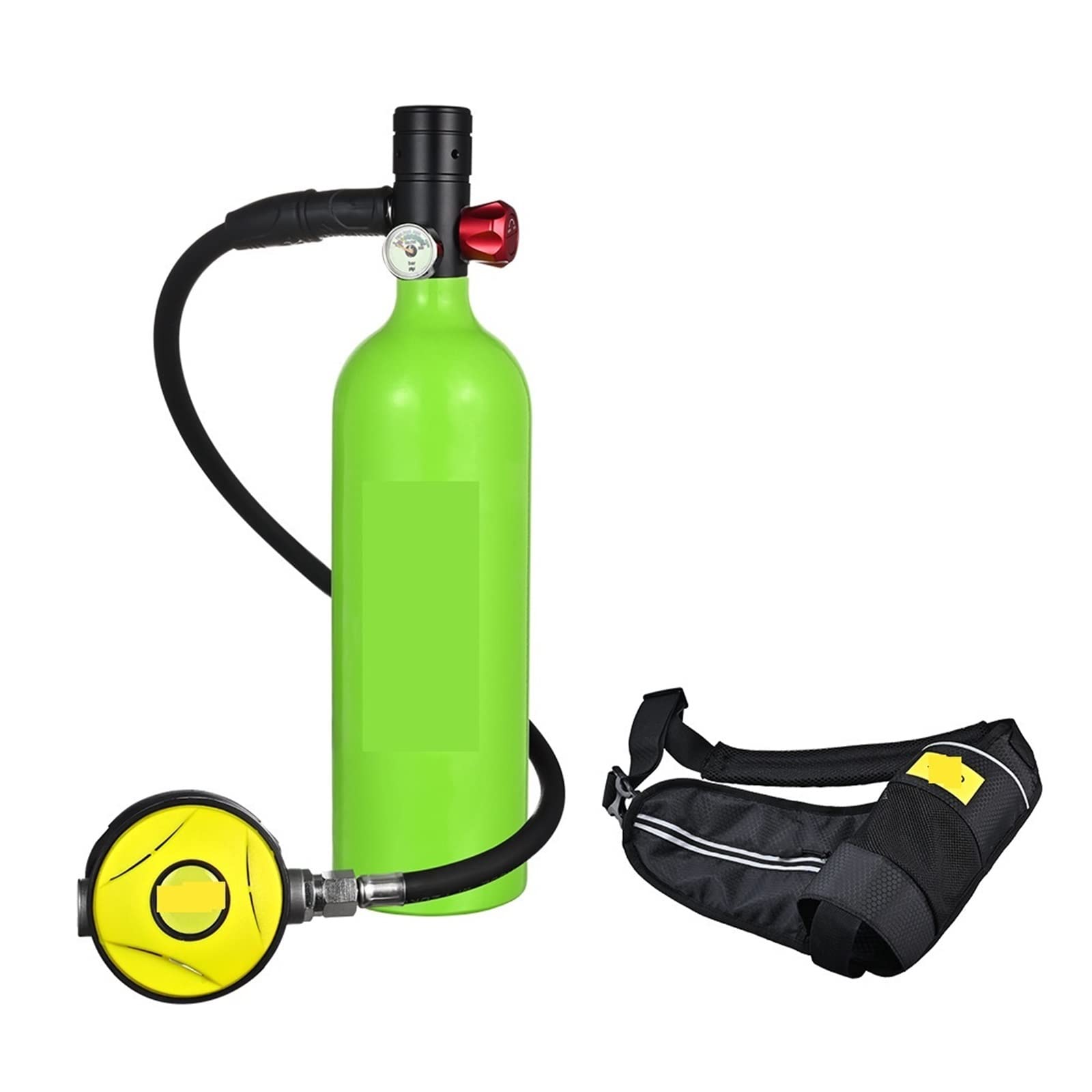 Portable Dive Cylinder, Diving Oxygen Cylinder 1L Capacity Portable Respirator(Groen)
