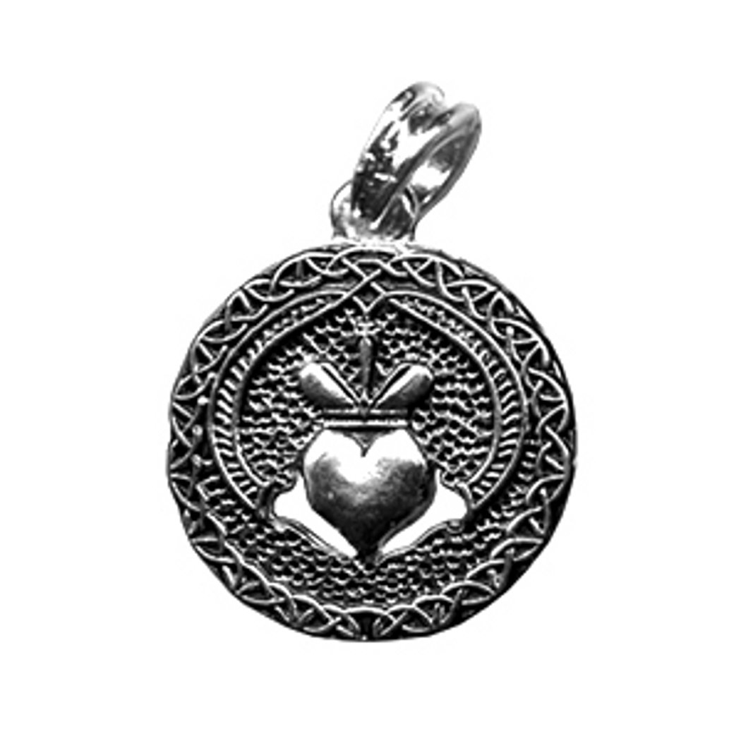 Pendentif Claddagh argent sterling 925 bijoux celtiques pour femme - 2