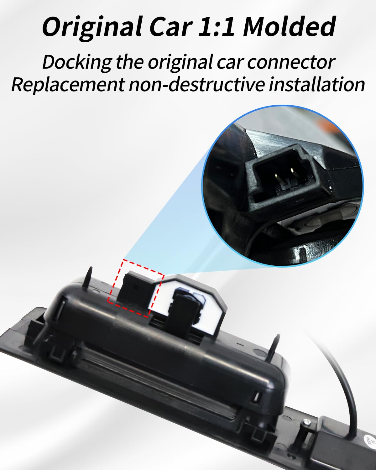 Maniglia del Bagagliaio dell'Interruttore della Porta Posteriore per BMW Serie 2 3 4 5 X3 M3 M4 F10 F30 F25 F22 F15 F32 F36 (Con Fotocamera), Nero