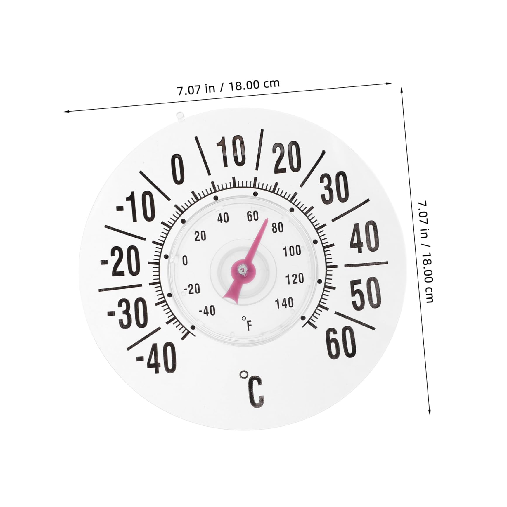 High Precision Indoor Window Thermometer with Strong Suction Cup Portable Temperature Gauge for Rooms and Home Use Convenient Wall Mount Design
