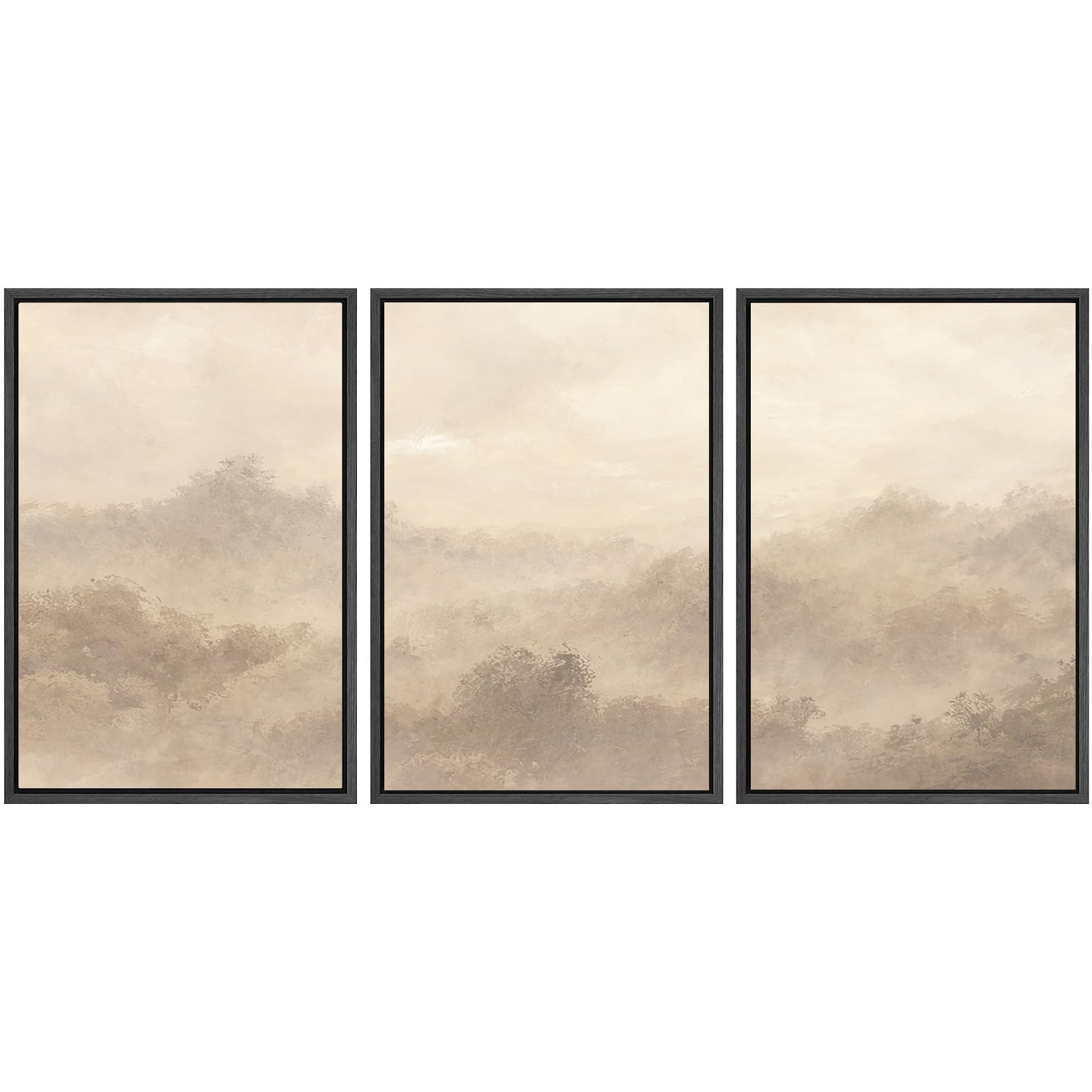 SIGNWIN Framed Canvas Print Wall Art Set Coastal Serenity Abstract Seaside Illustrations Modern Art Decorative Rustic Calm/Zen for Living Room, Bedroom, Office - 24"x36"x3 Natural — view 28