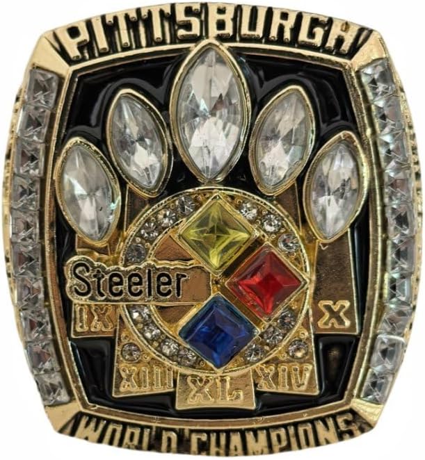 TREASURE PITTSBURGH#2005 CHAMPIONSHIP RING & LUXURY BLACK BOX LEGEND VICTORIOUS RARE SPORTS FAN GIFT SERIES- WITH SANDALWOOD BOX HOLIDAY SHOW COLLECT (2005)