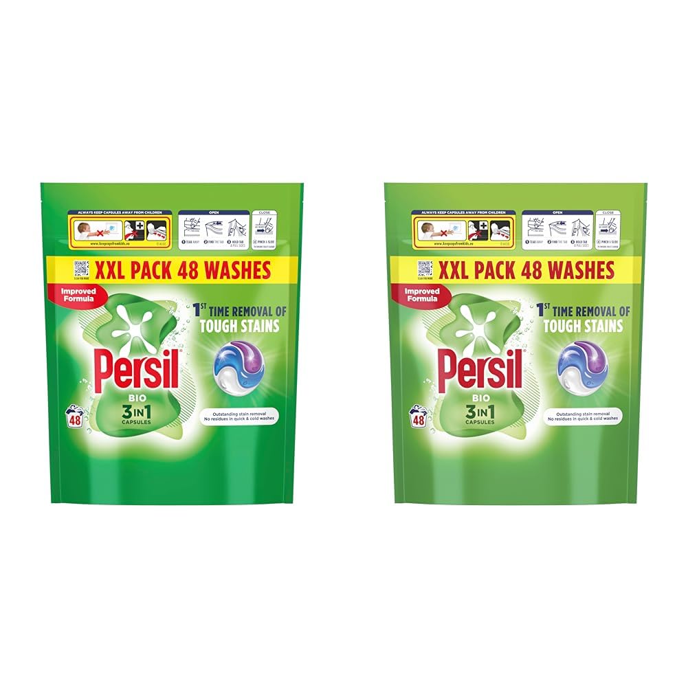 Persil Bio 3 in 1 Washing Capsules 48 washes (Pack of 2)