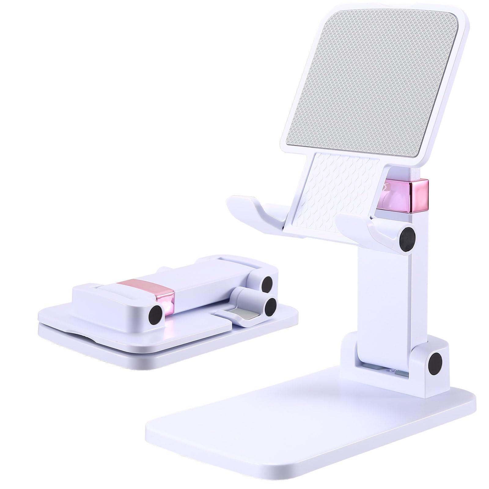 Cell Phone Stand Cute Mobile Holder For iPhone Desk Office Accessories | for thick cases; Under 12" Tablets, e-readers; Folds flat; Anti-slip; Weighted base