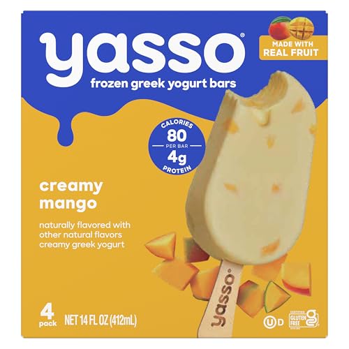 Yasso Frozen Greek Yogurt Bars Creamy Mango Bars 4 Count for a ridiculously creamy frozen snack made...