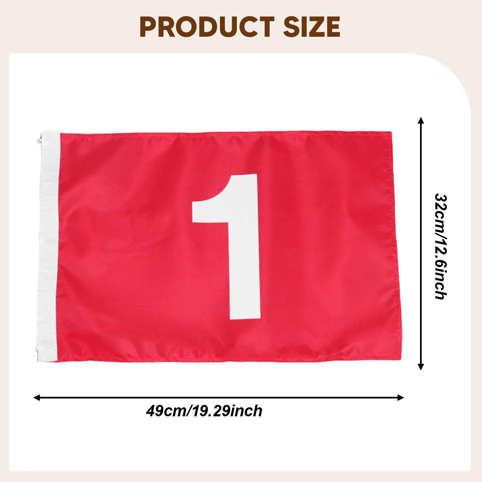 rockible Drapeau de Golf Rouge Standard pour Green, pelouse, Jardin ou Parcours d'entraînement, 1