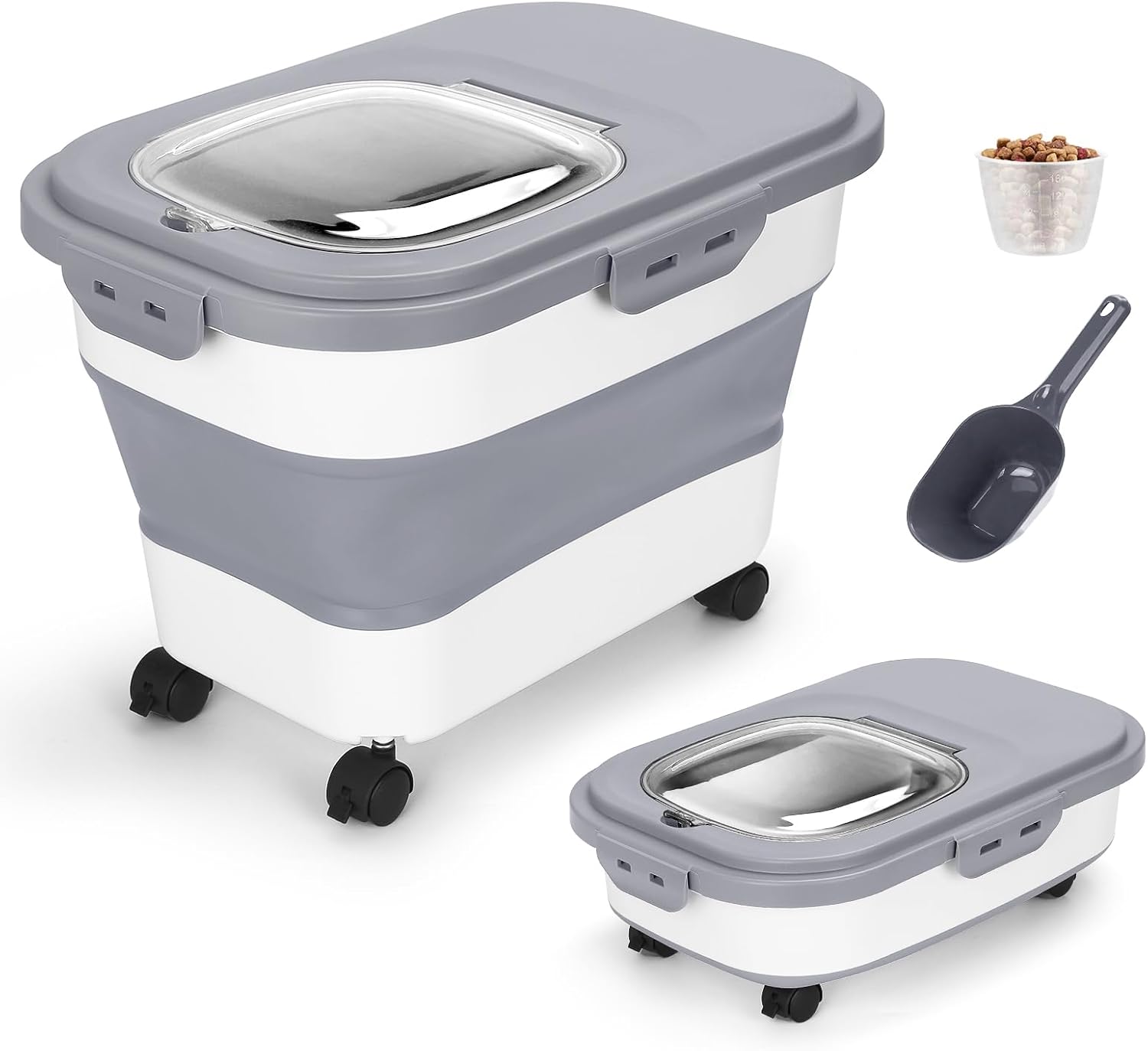 Dog Food Container, 1223 lbs Collapsible Dog Food Storage