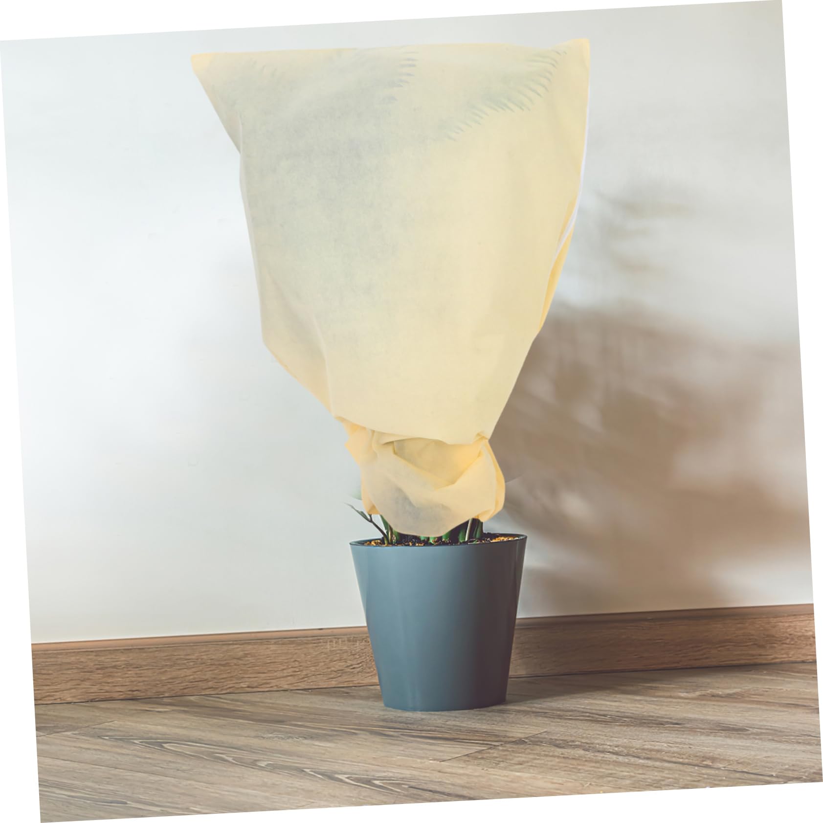 Mikikit Copertura per Piante Antibrina 2 Pezzi Non Tessuto | Khaki, Protezione Vento per Siepi e Alberi Sempreverdi, Uso Esterno in Giardino D'inverno