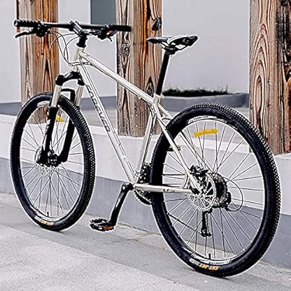 BaiHogi Profi-Rennrad, Kinderfahrrad 27-Gang Mountainbike Cross-Country Variable Speed ​​Männer und Frauen Doppel stoßdämpfender Fahrrad Leichte Titanlegierung Fahrrad (Color : -, Size : -) – Bild 4