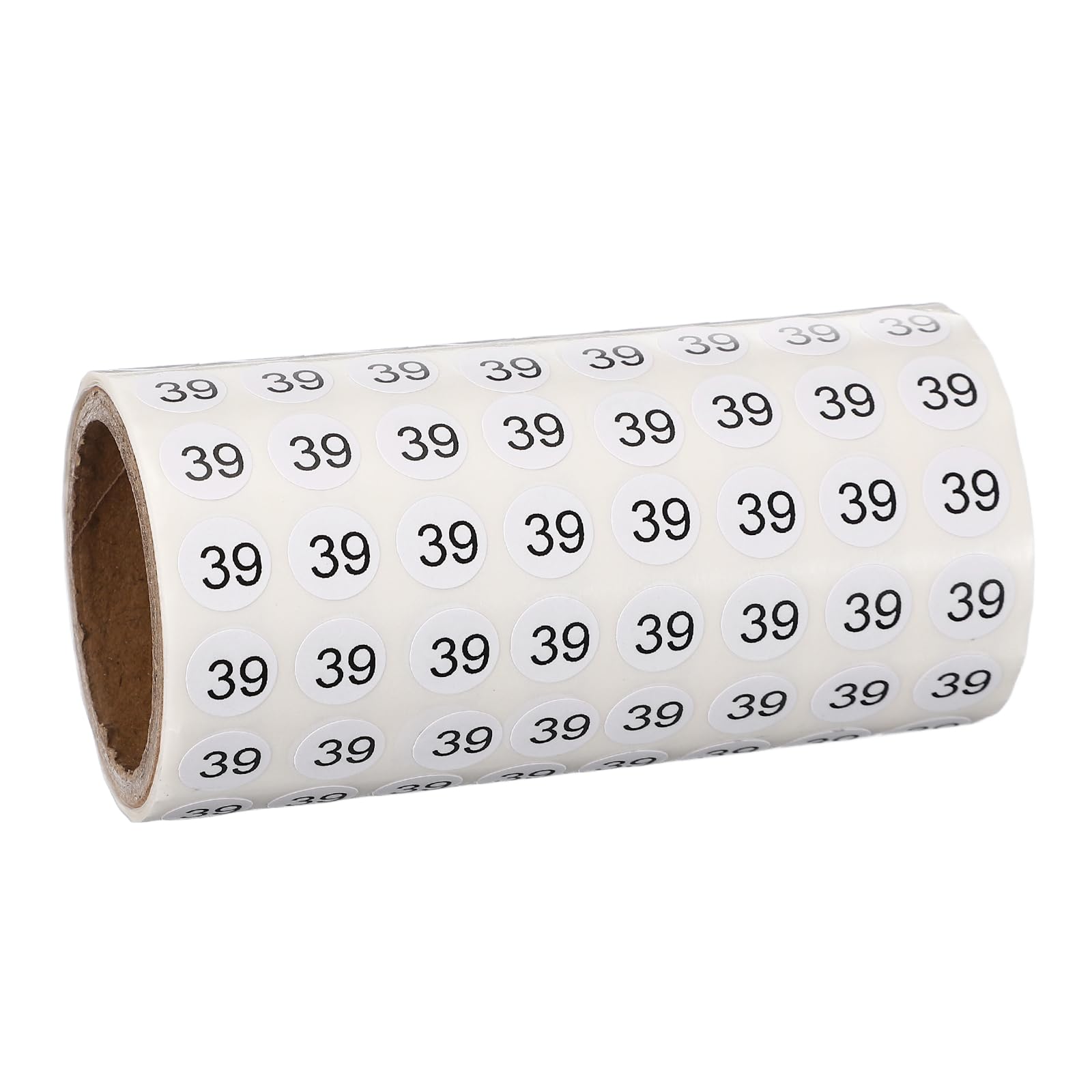 PATIKIL 1000pcs 0.4" Number Stickers, Mini Number 39 Sticker Numbers Labels Round Small Vinyl Self Adhesive Label Circle Decals 1 Roll Dots for Photo Album Poster Organize Inventory, Black