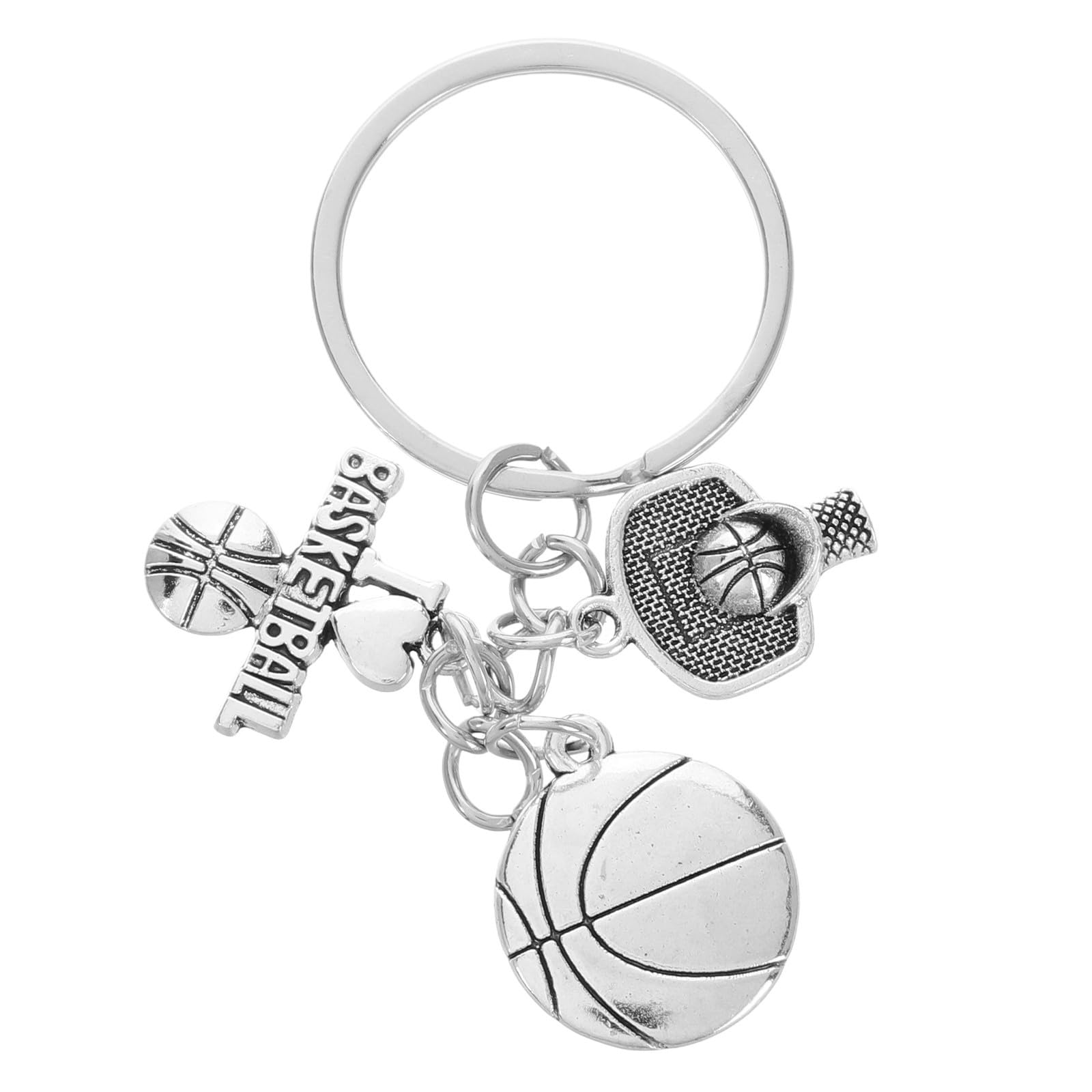 INOOMP Portachiavi da Basket in Lega di Zinco Argento Design Creativo e Resistente, Portachiavi Pendente Decorativo per Ogni Occasione il Giorno della Mamma