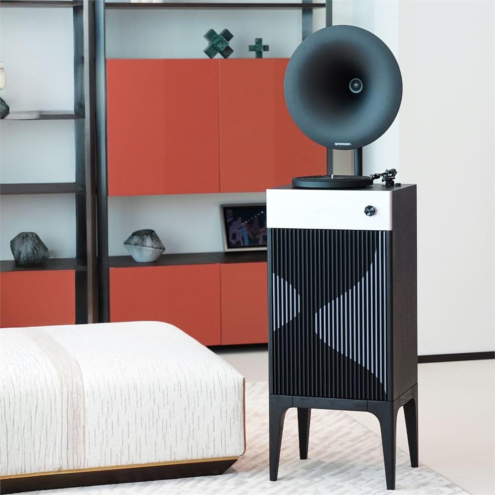 Fennessy i5 Bluetooth Hoparlörlü 110W Hi-Fi Retro Pikap Plakçalar Turntable, Quicksand