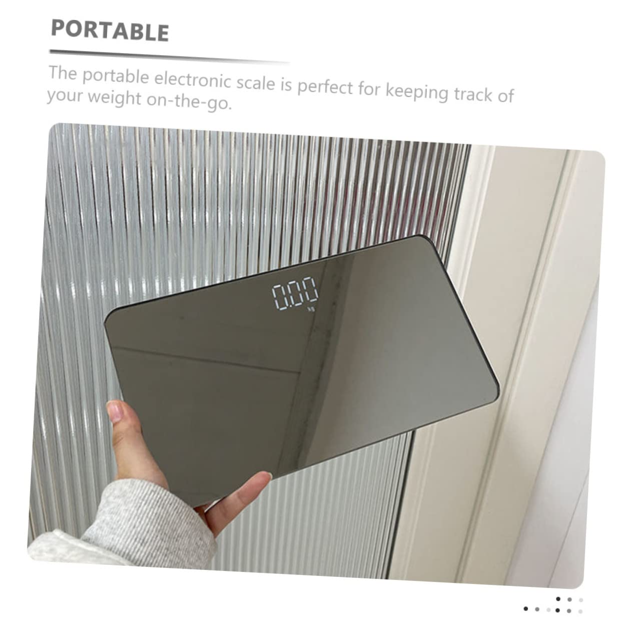 3 Pezzi Portatile per Viaggi Pesa Persone con Superficie Misurazione Precisa e Design Compatto Strumento per Fitness e Salute
