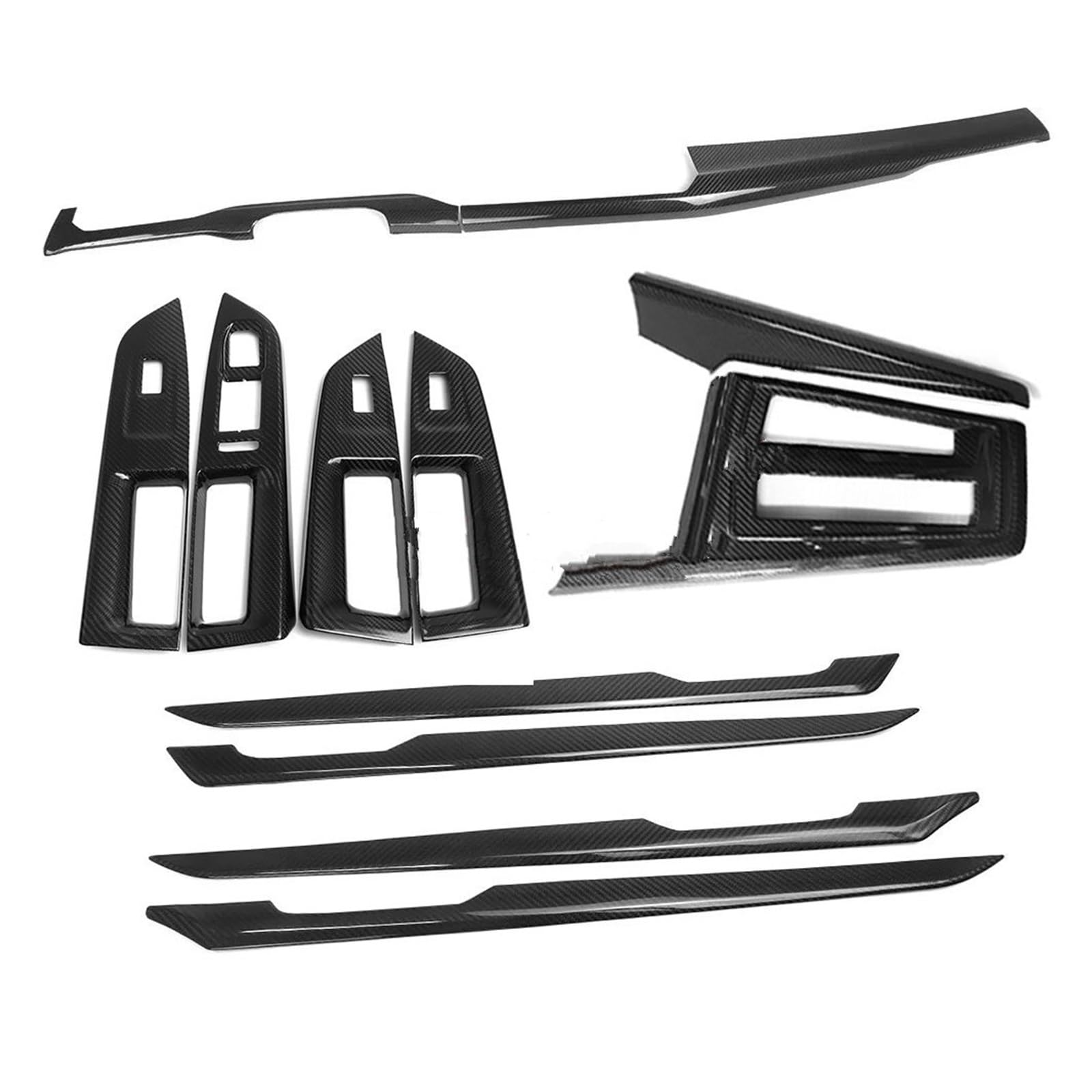 Interior Trim for VW for Golf 8 MK8 for GTE for GTI for GTD R for LINE 2020-2024 LHD Car Interior Center Console Dashboard Panel Cover Trim Cover Trim Sticker(LHD 12pcs Full Set)
