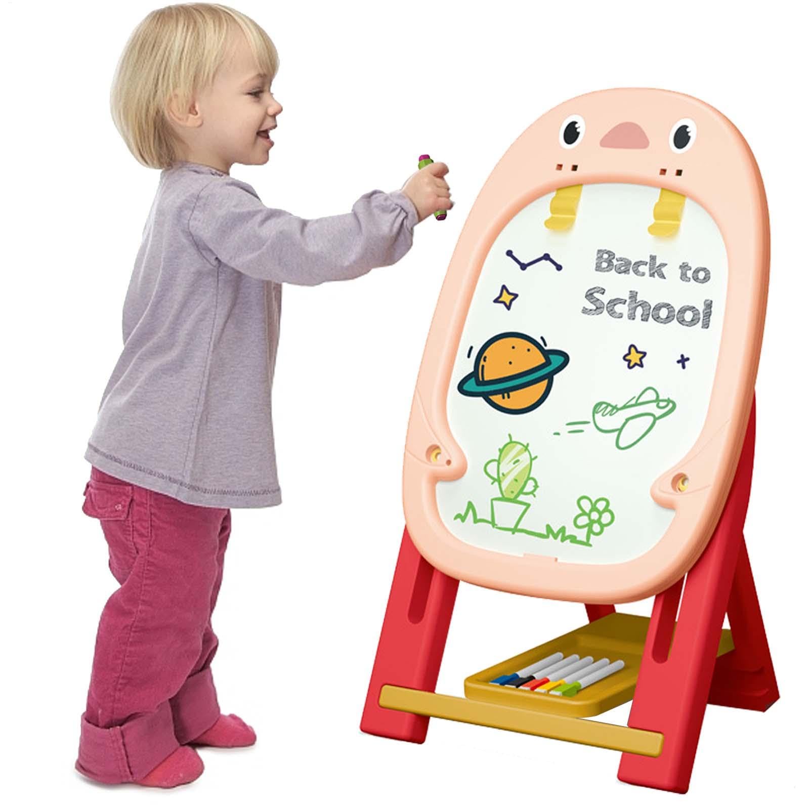Cavalletto artistico su entrambi i lati per bambini, cavalletto | per arte in piedi su entrambi i lati con lavagna, cavalletto d'arte portatile per bambini piccoli con per pittura,