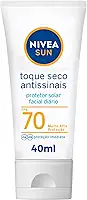 NIVEA SUN Protetor Solar Facial Toque Seco Antissinais FPS 70 40ml - Com muito alta proteção contra raios UVA/UVB, controla o brilho e previne o envelhecimento precoce